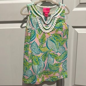 Lilly Pulitzer Girls Sleeveless Dress Size XS (2-3) EUC